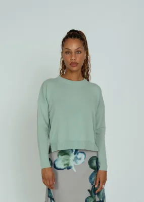 Allude White Tea Cashmere Crew Sweater