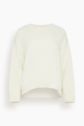 Alston Boyfriend Crewneck in Gardenia