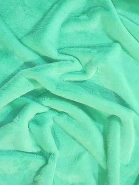 Aqua Half Shag Faux Fur Fabric (Beaver) / Sold By The Yard