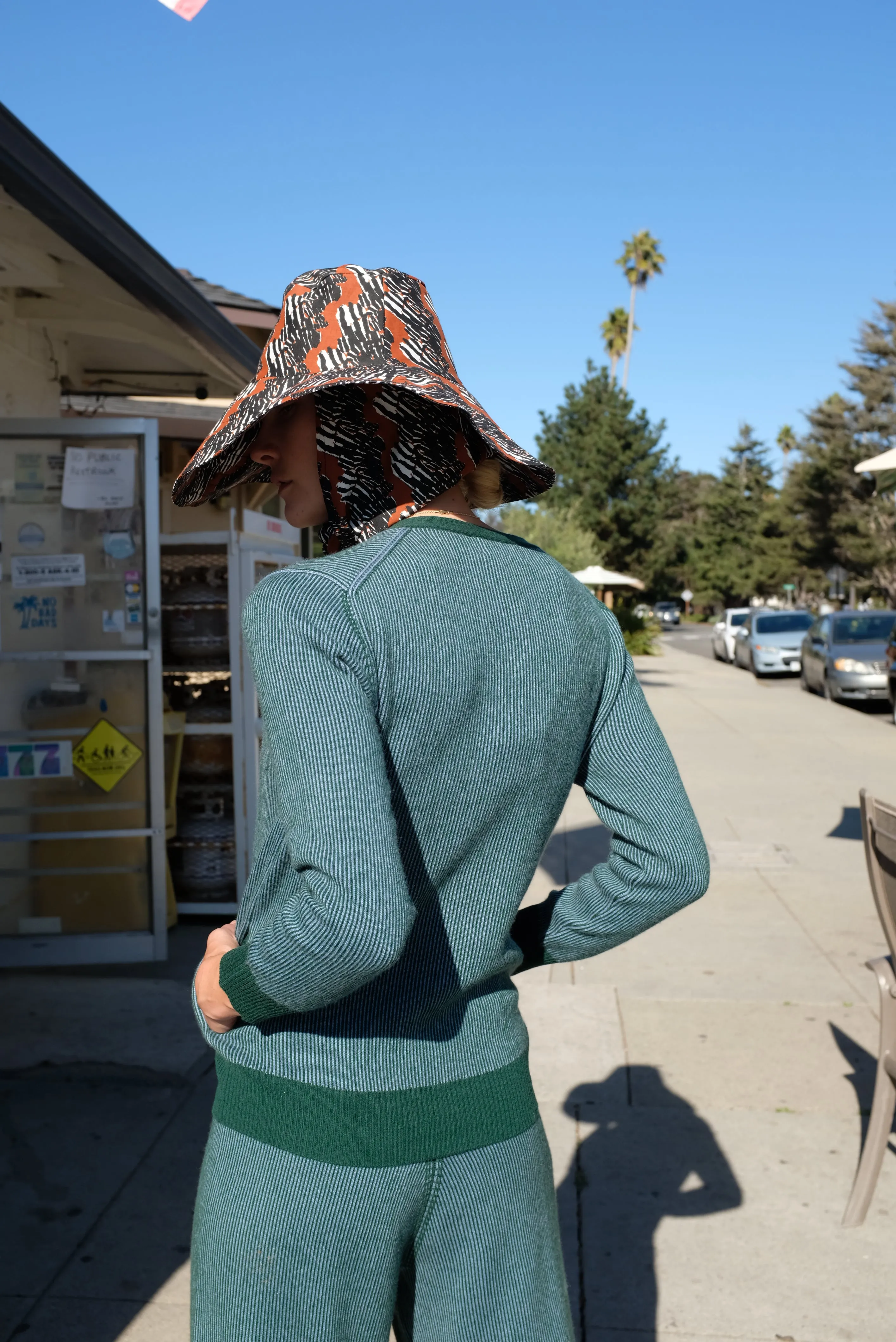 Beklina Cashmere Ribbed Cardigan Lake