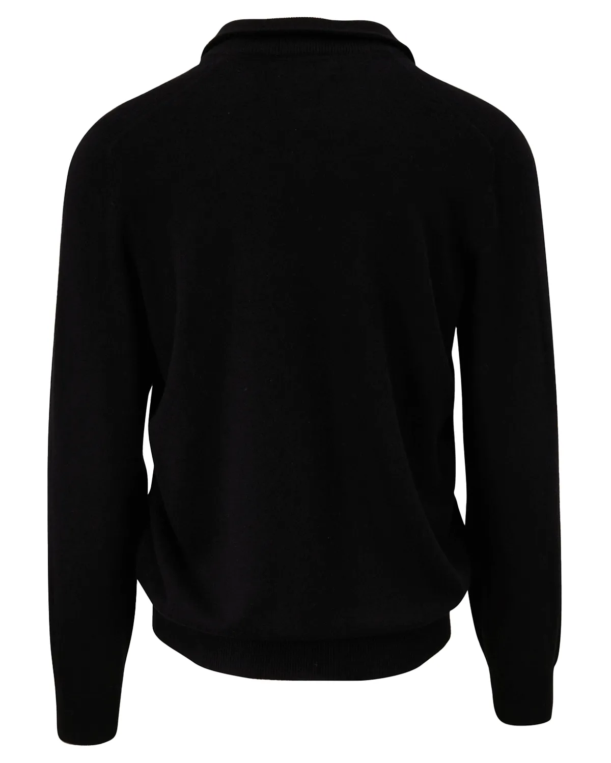 Black Cashmere Half-Zip Sweater