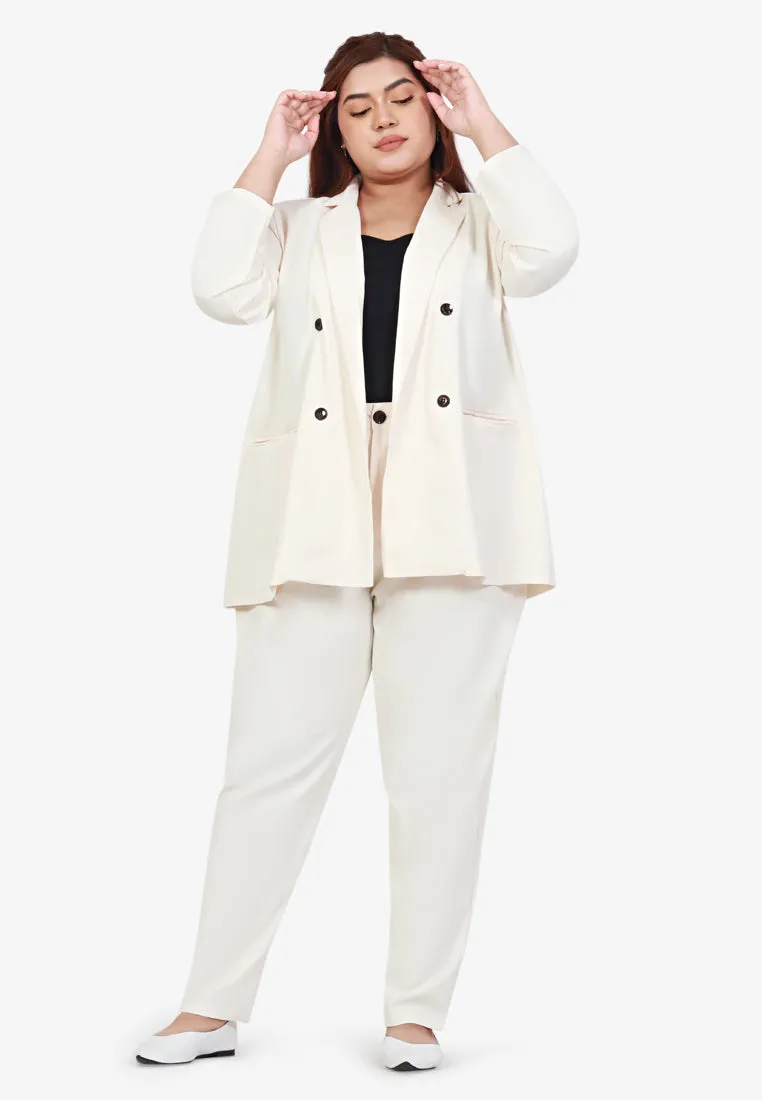 Blaise Double Breasted Soft Blazer - Off White