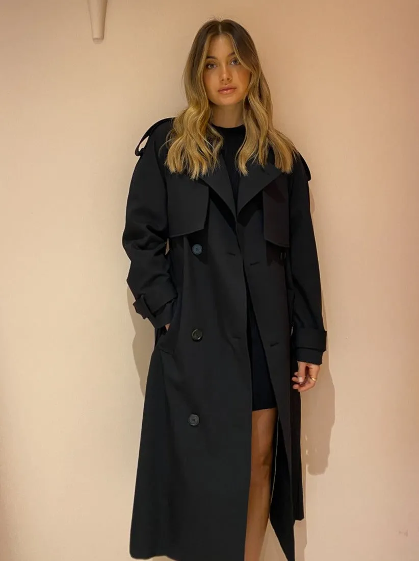 Camilla and Marc Lomela Trench Coat in Black