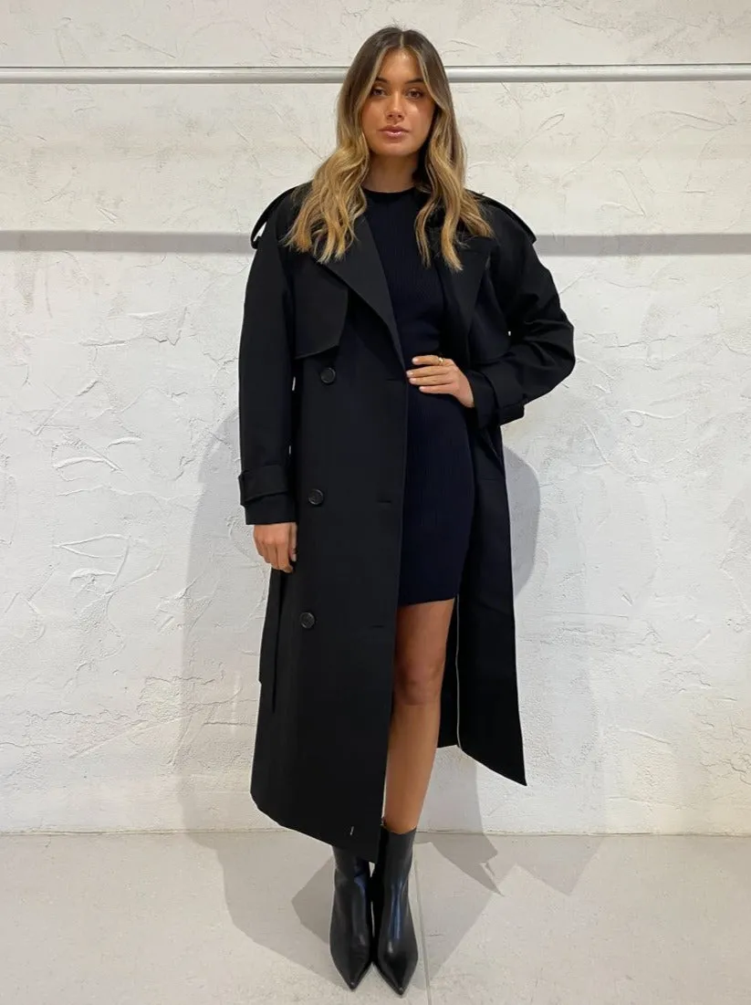 Camilla and Marc Lomela Trench Coat in Black