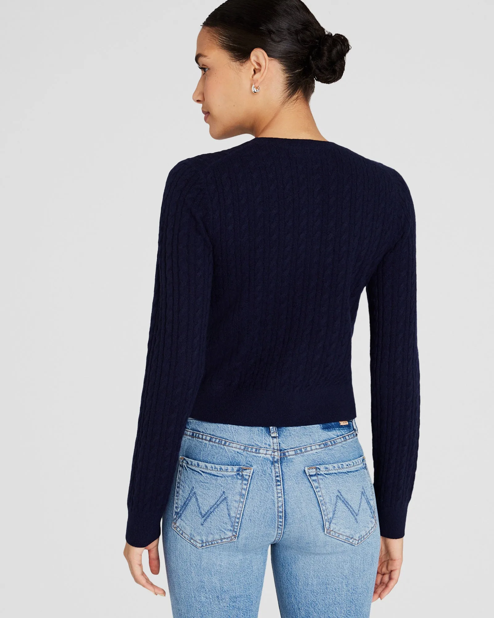 Cashmere Mini Cable Cardigan