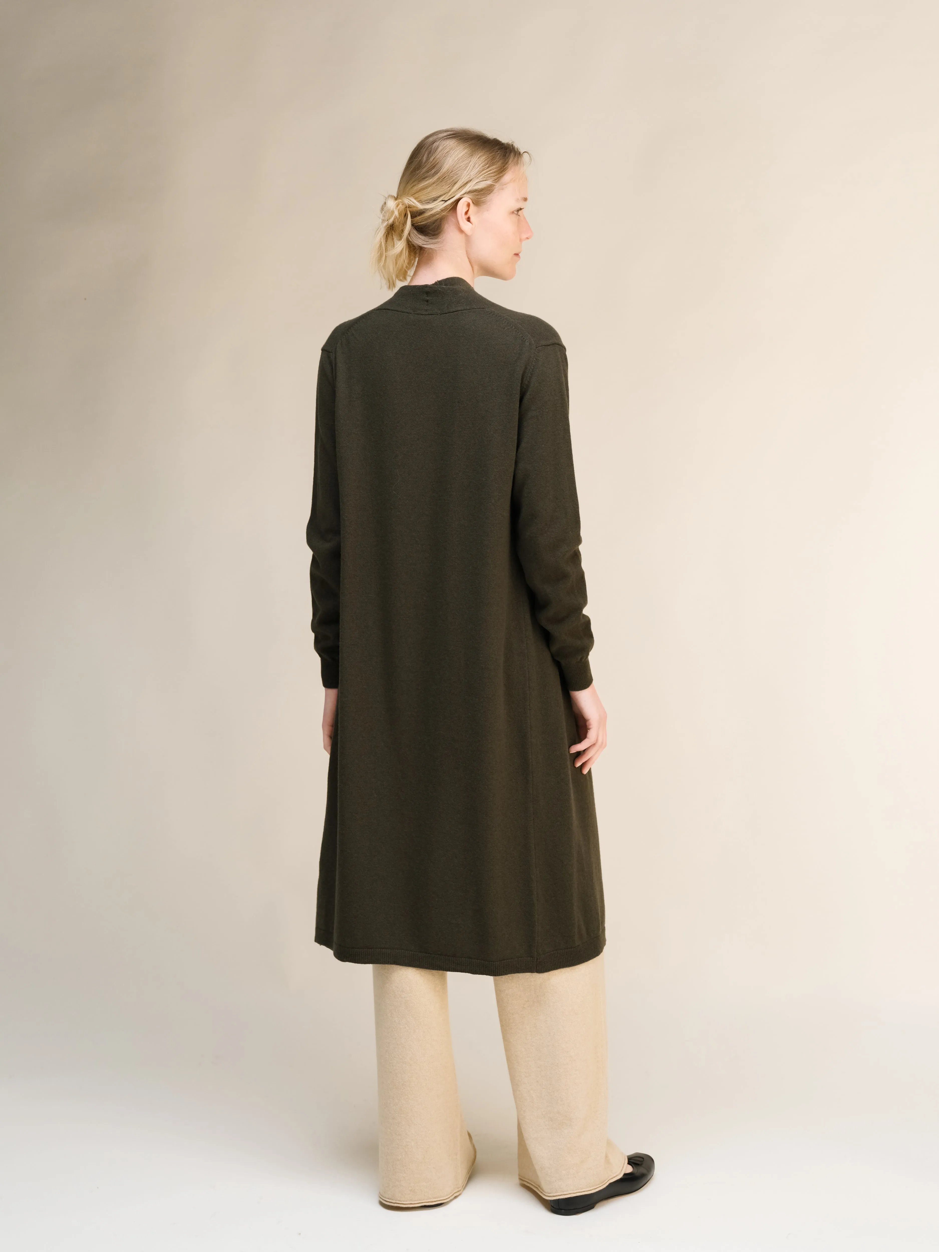 Cashmere Mix Long Cardigan