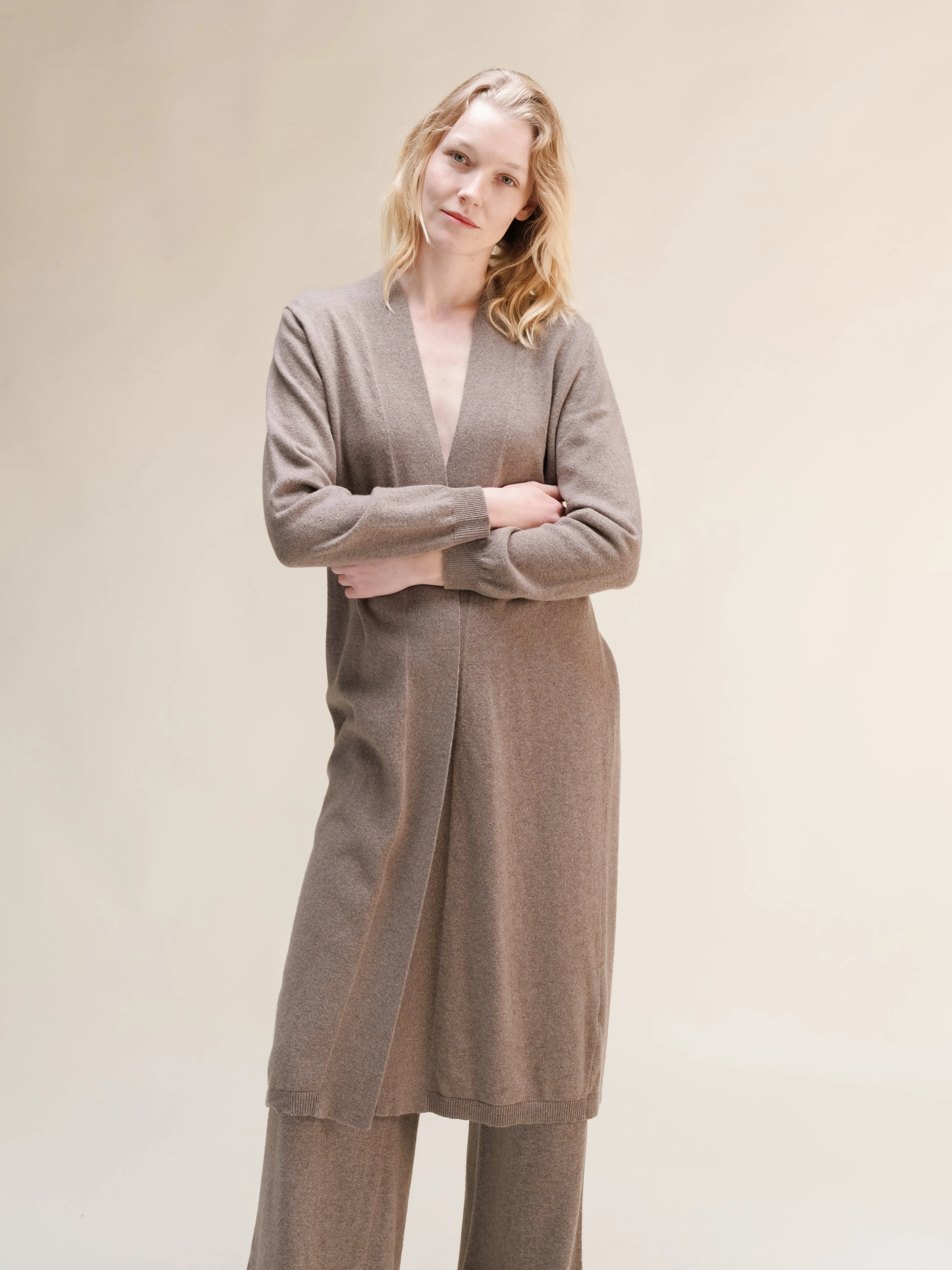 Cashmere Mix Long Cardigan