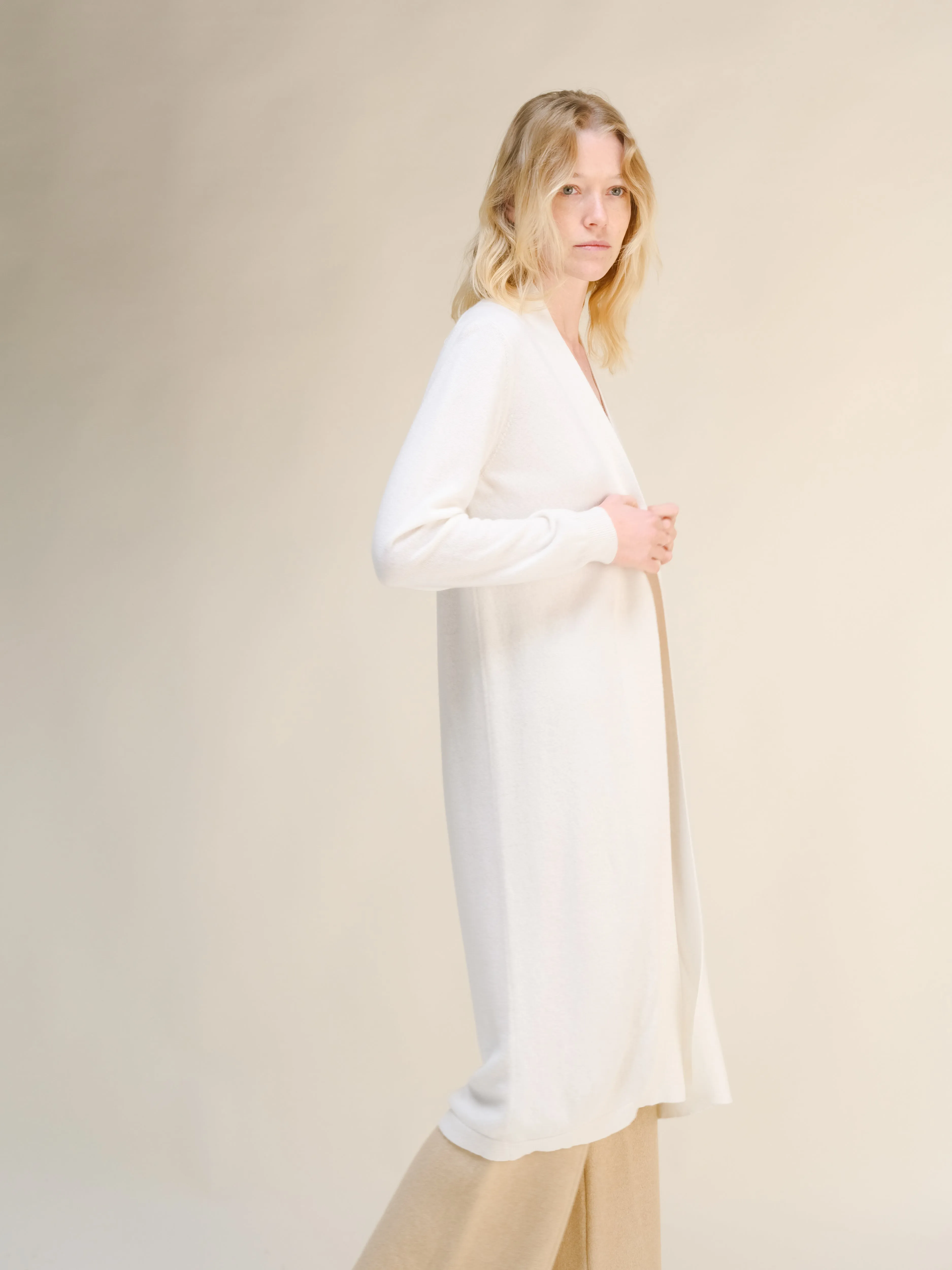 Cashmere Mix Long Cardigan