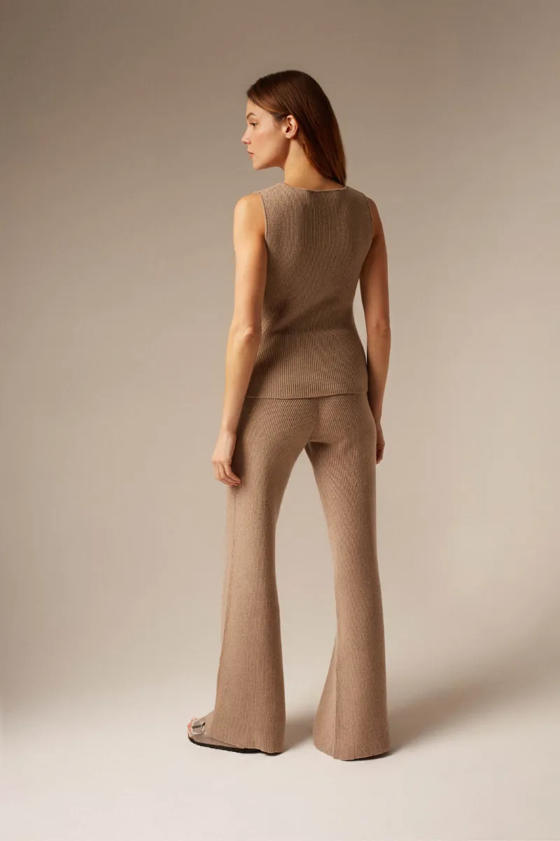 COMO CASHMERE TROUSER IN SAND