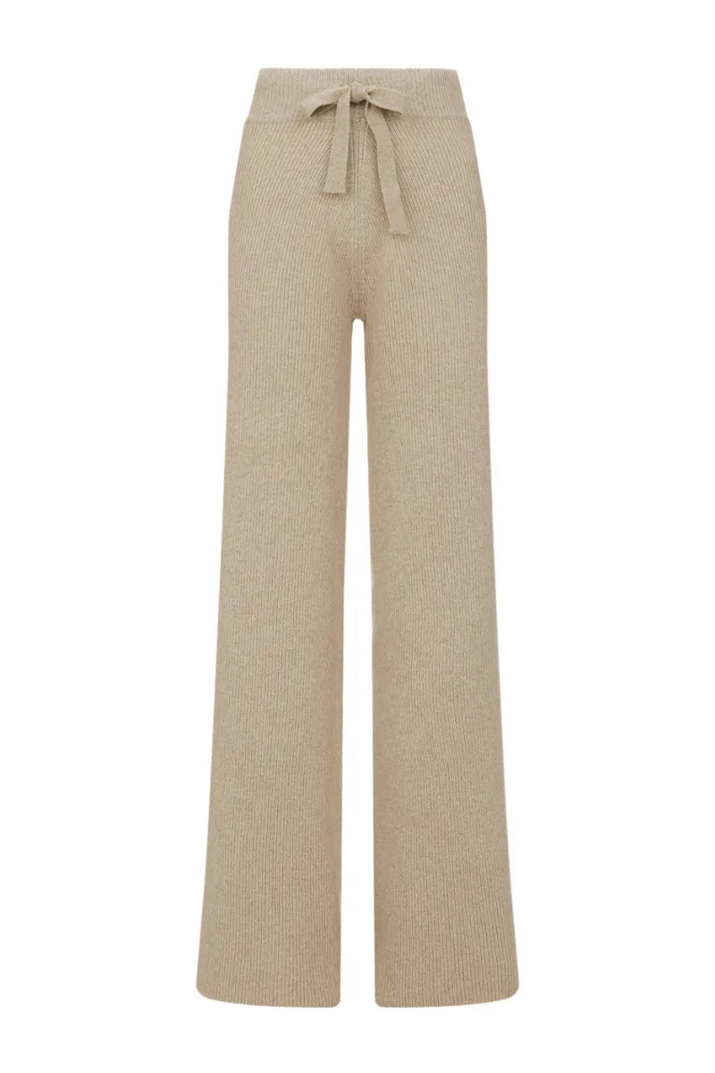 COMO CASHMERE TROUSER IN SAND