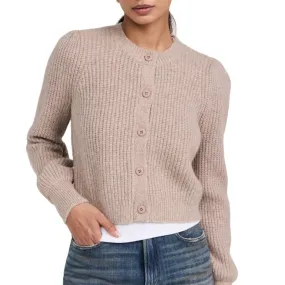 Custom Cashmere Crew Neck Cardigan for Women - OEM/ODM Knitted Sweater Wholesale