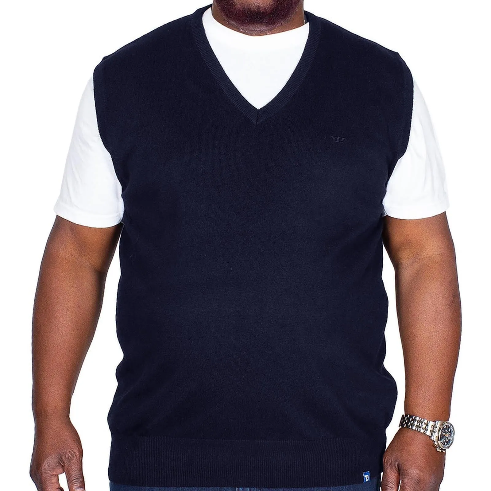 D555 Mens Whitby Big & Tall Kingsize Sleeveless Sweater