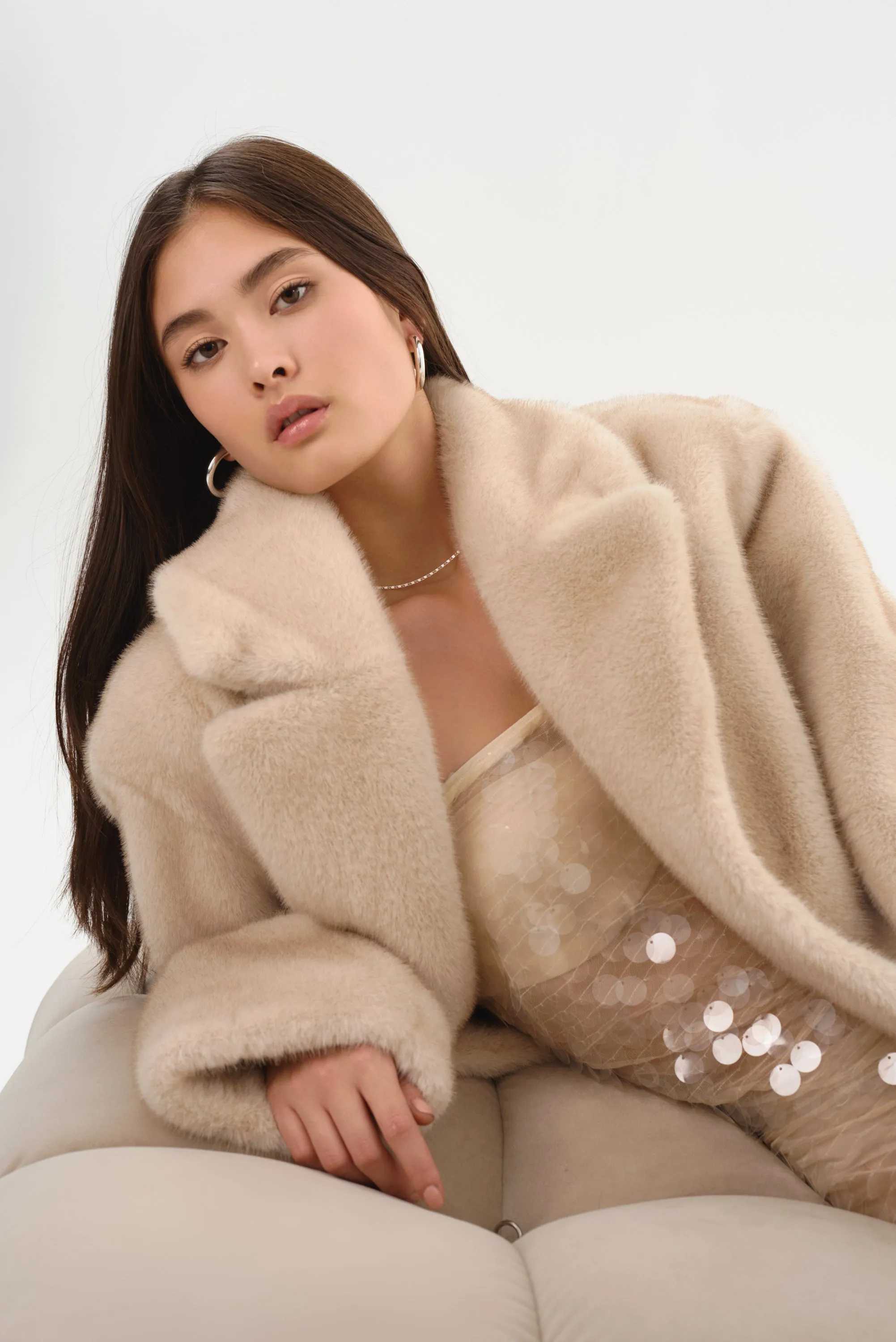 DARELLE | Faux Fur Maxi Coat