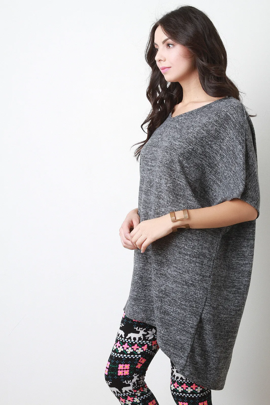 Fine Knit Batwing Oversize Tee