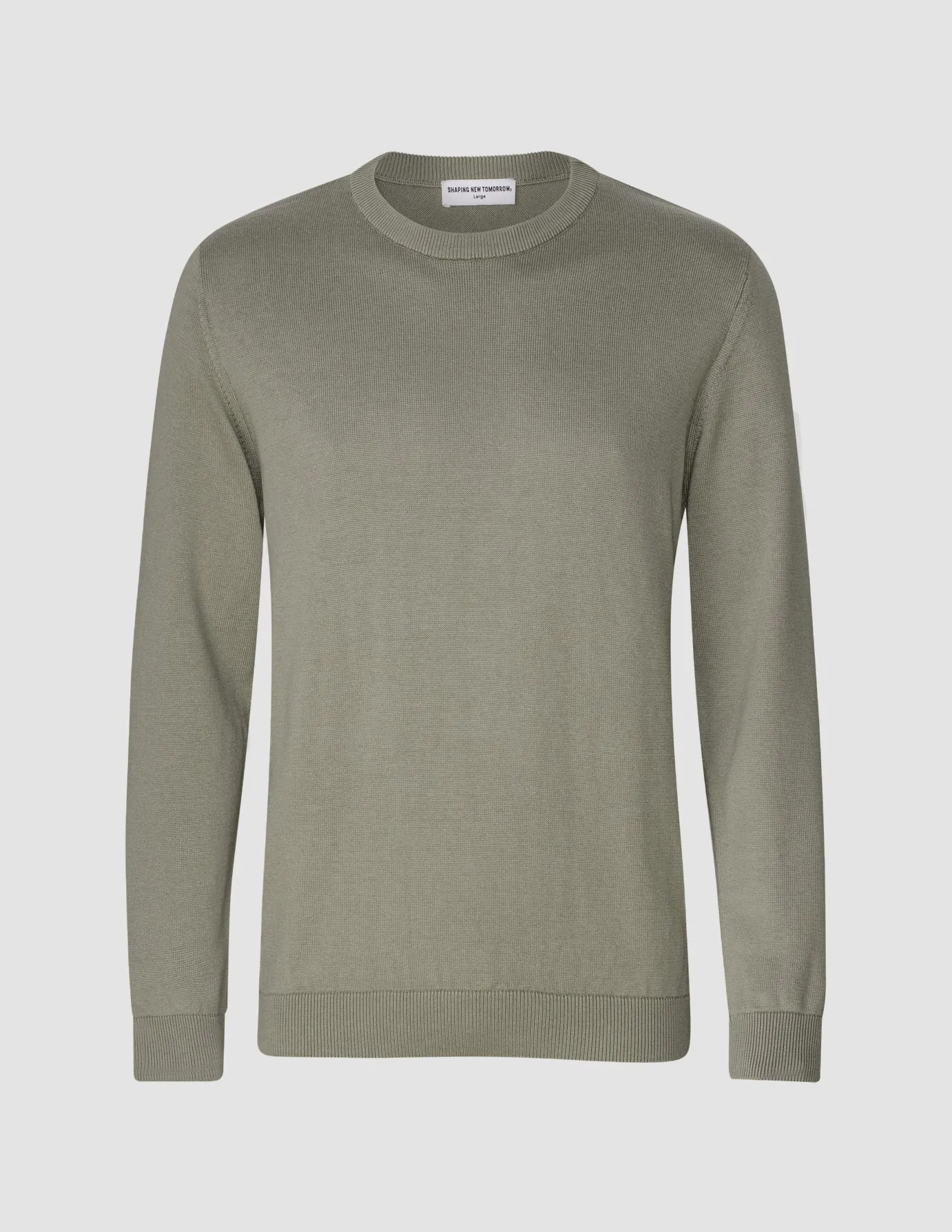 Fine Knit Crewneck Stone Green