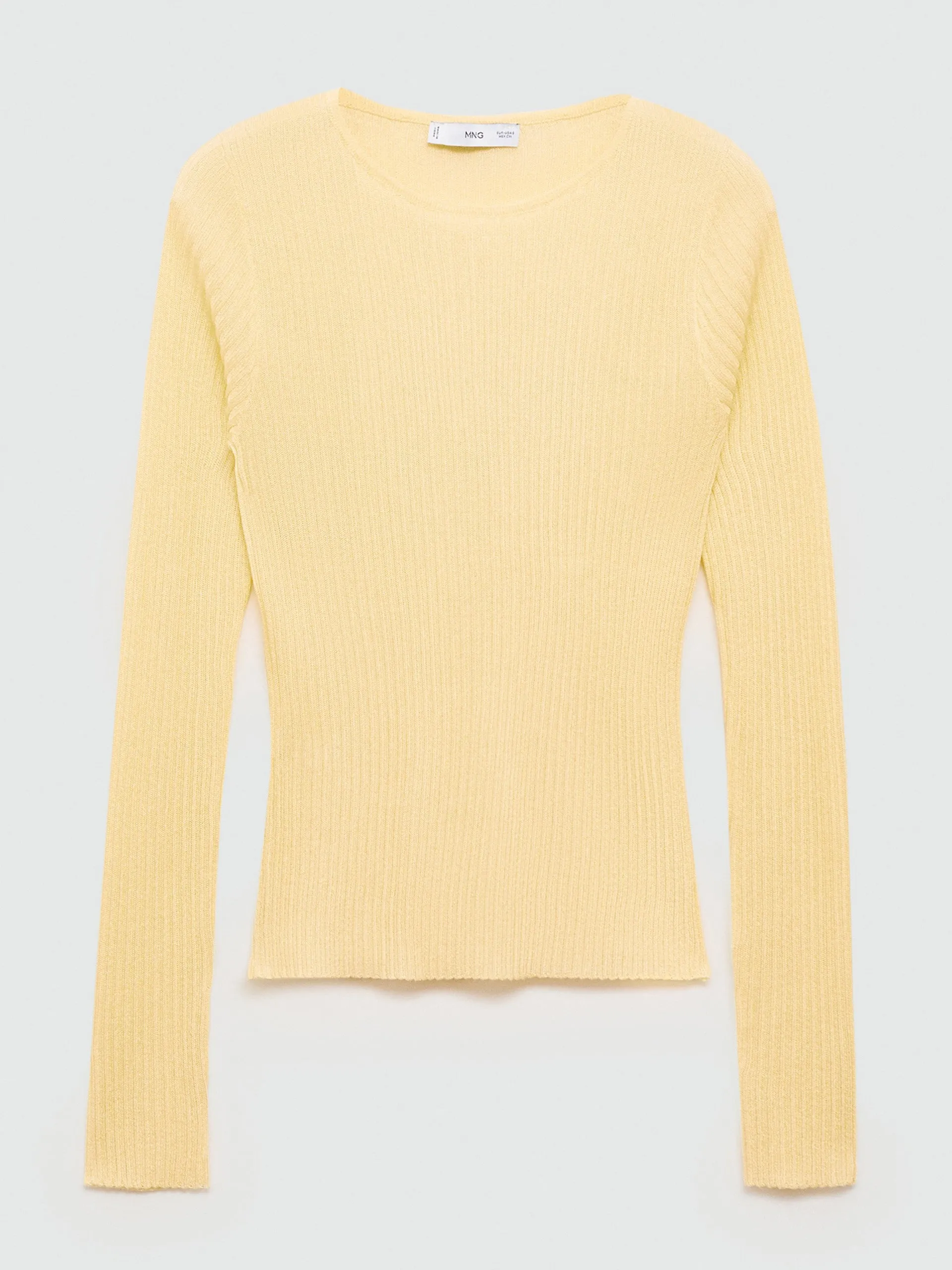 Fine ribbed-knit sweater