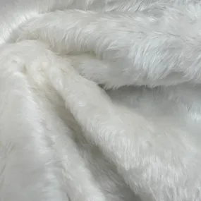 Fun Fur Short Pile Faux Fur Fabric 150cm - White