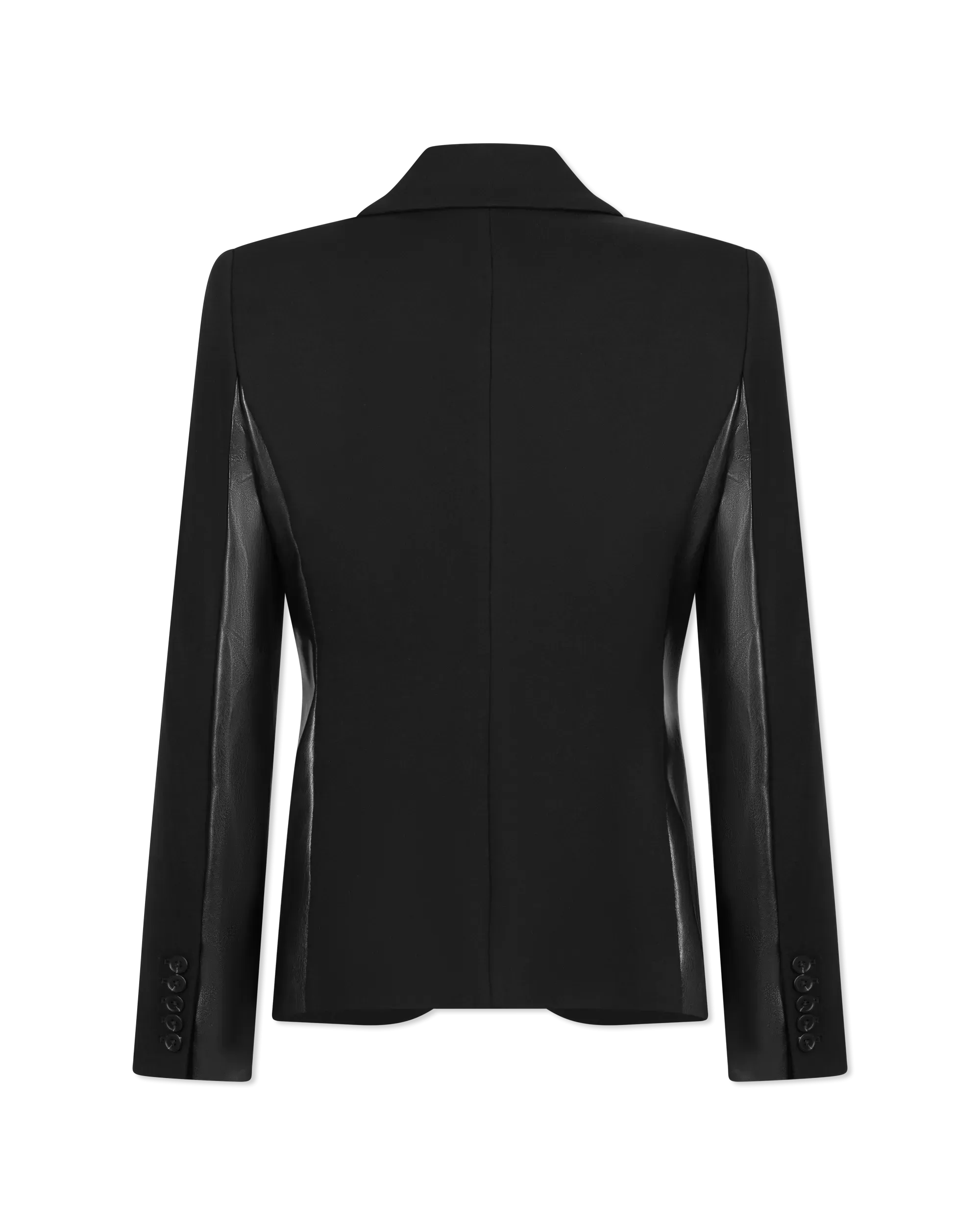 Gayle Vegan Leather Ponto Combo Blazer