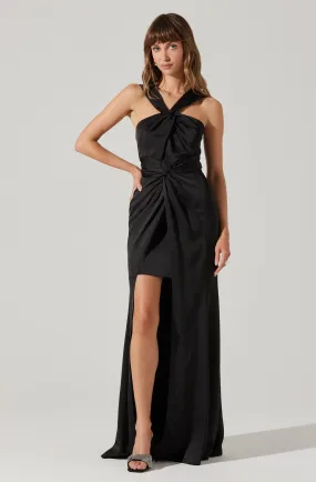 Georgiana Halter Neck Maxi Dress