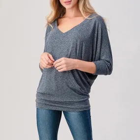 Hacci Knit Dolman Sleeve Tops - 2710