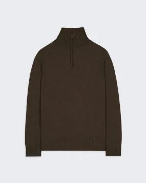 Half Zip Turtleneck - Chestnut