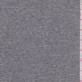 Heather Grey Slubbed Sweater Jersey Knit Fabric