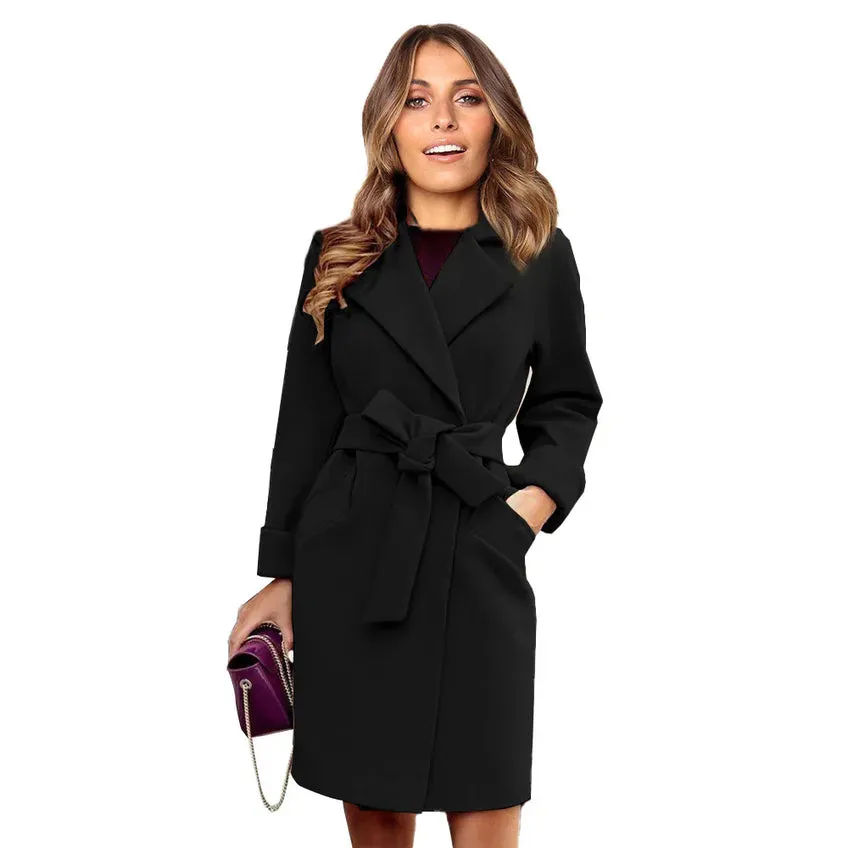 Ivyshape | Autumn-Winter Trench Coat Long Jacket