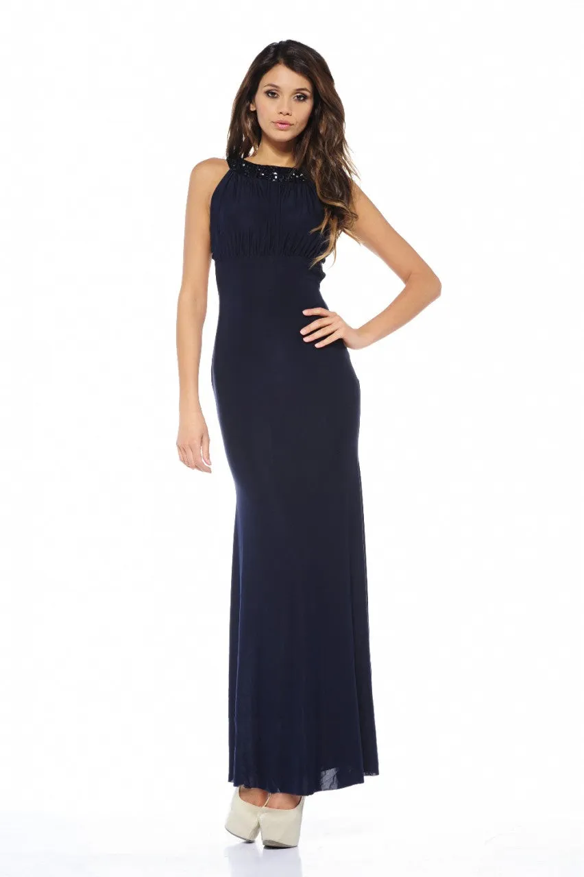 Jewel Strap Backless Maxi