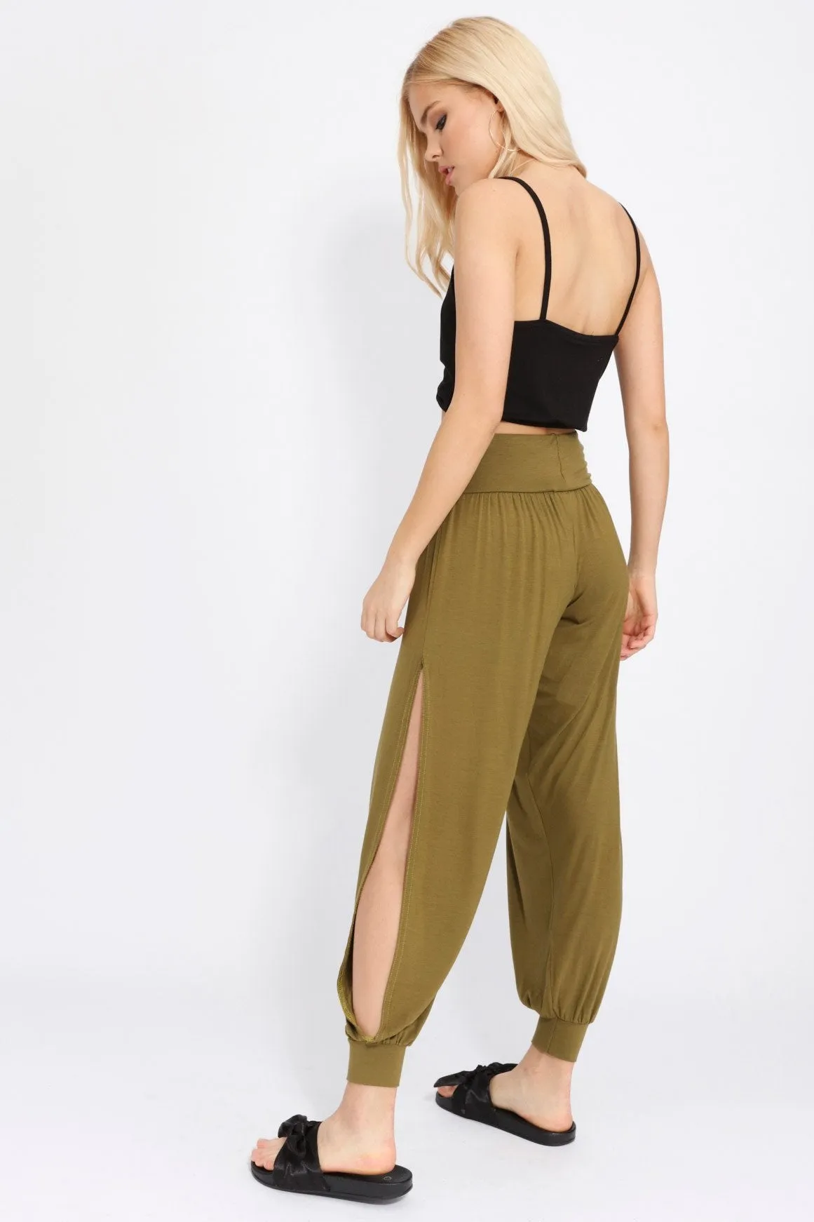 Kale Harem Trouser With Side Split