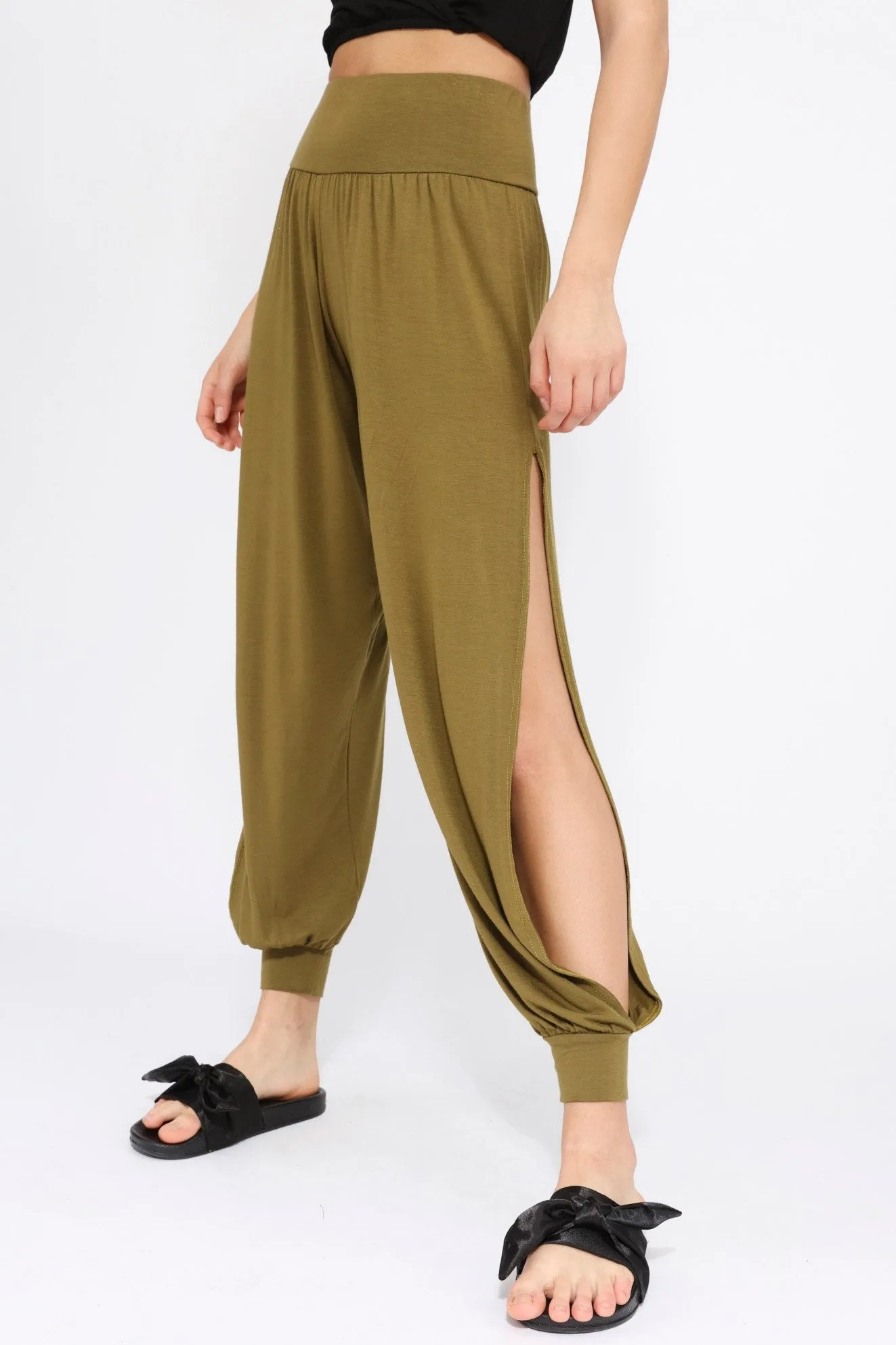 Kale Harem Trouser With Side Split