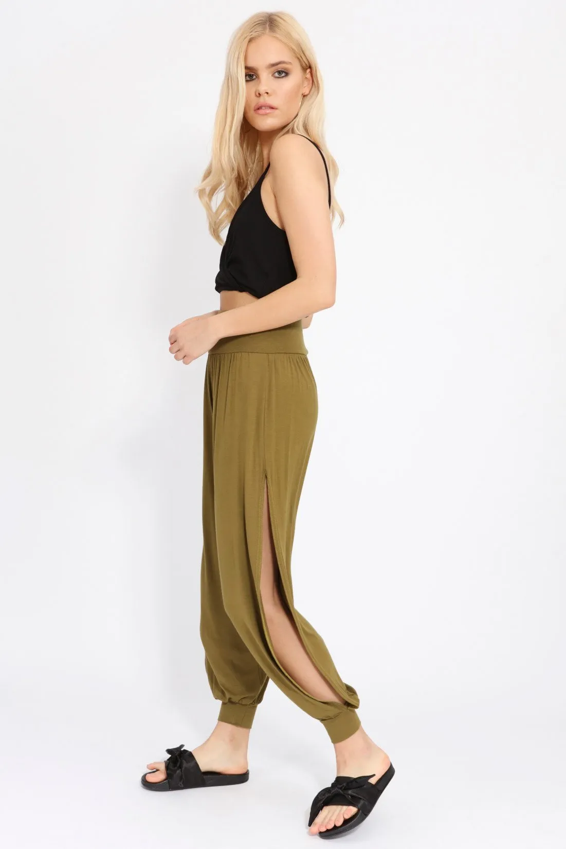 Kale Harem Trouser With Side Split