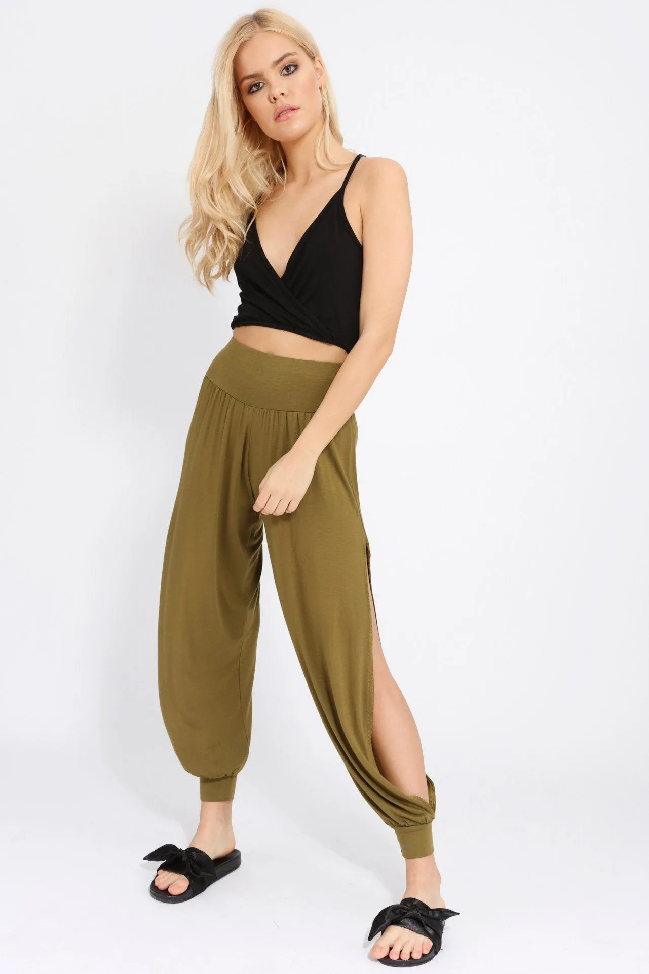 Kale Harem Trouser With Side Split