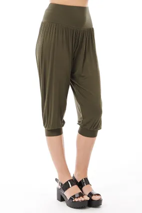 Khaki 3/4 Harem Trousers