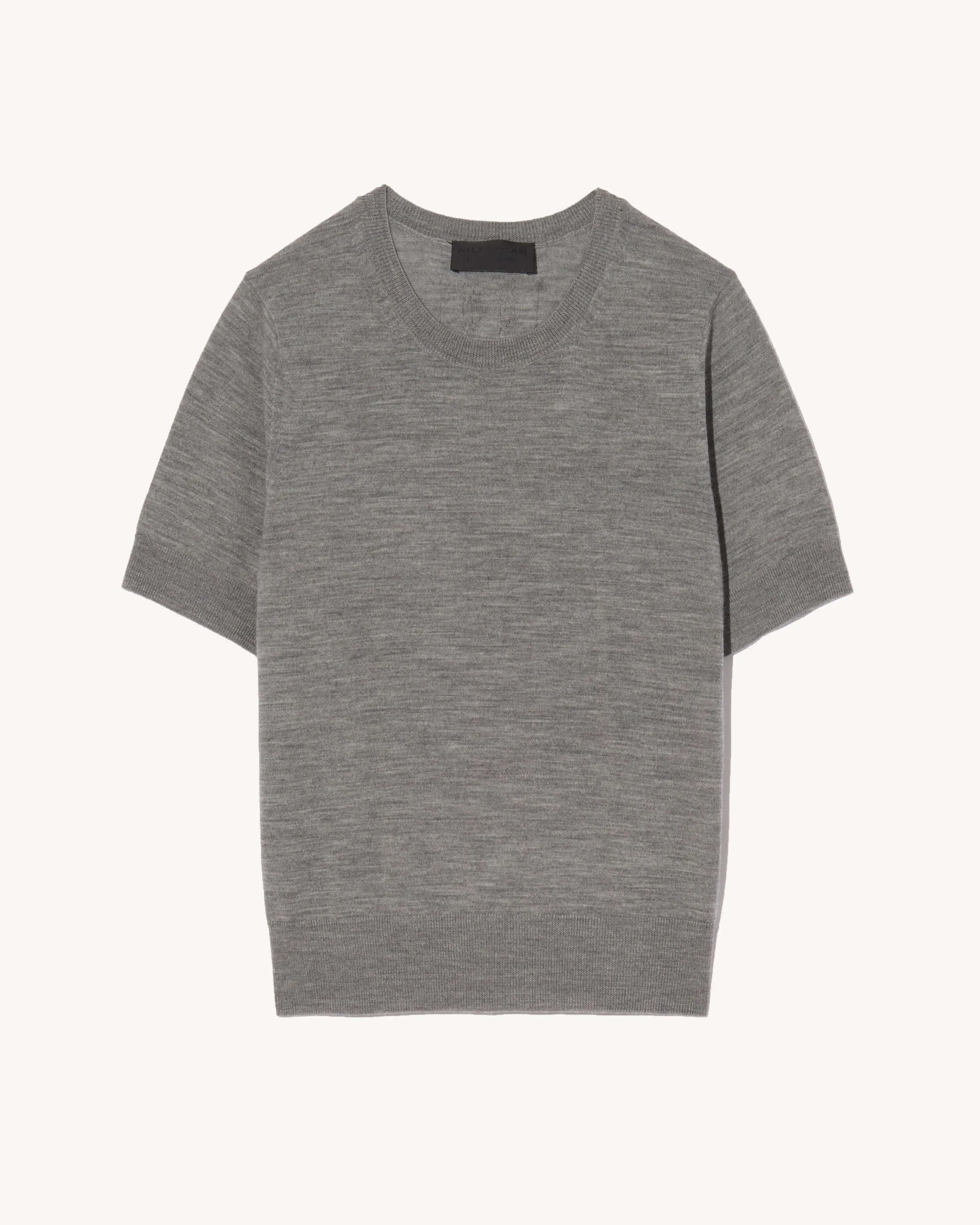 Leilani Knit Tee in Medium Grey Melange