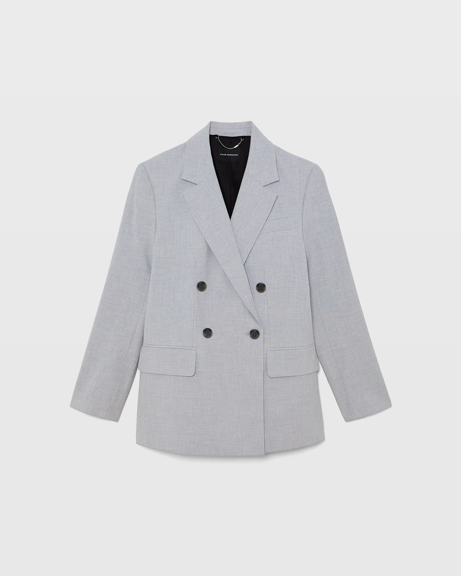 Lightweight Wool Double Breasted Blazer