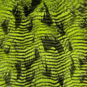 Lime Green Porcupine Feather Faux Fur Fabric