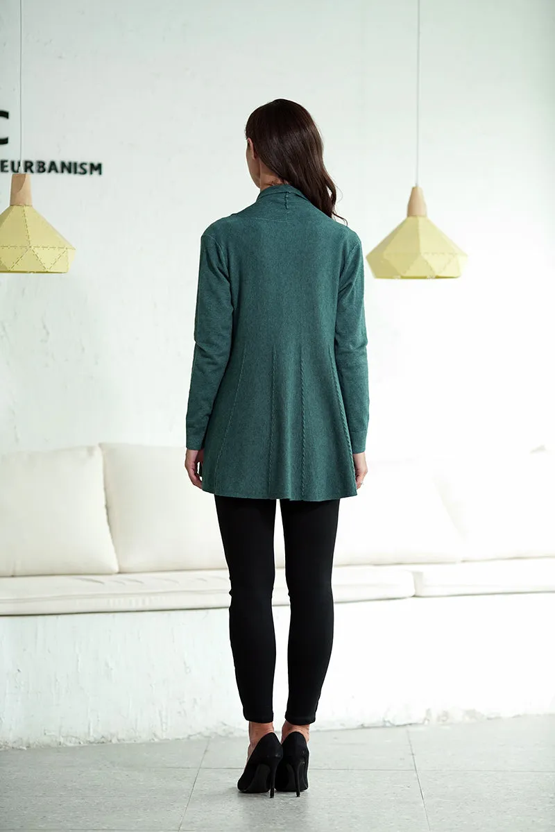 Luxurious Cashmere Feel Open Cardigan