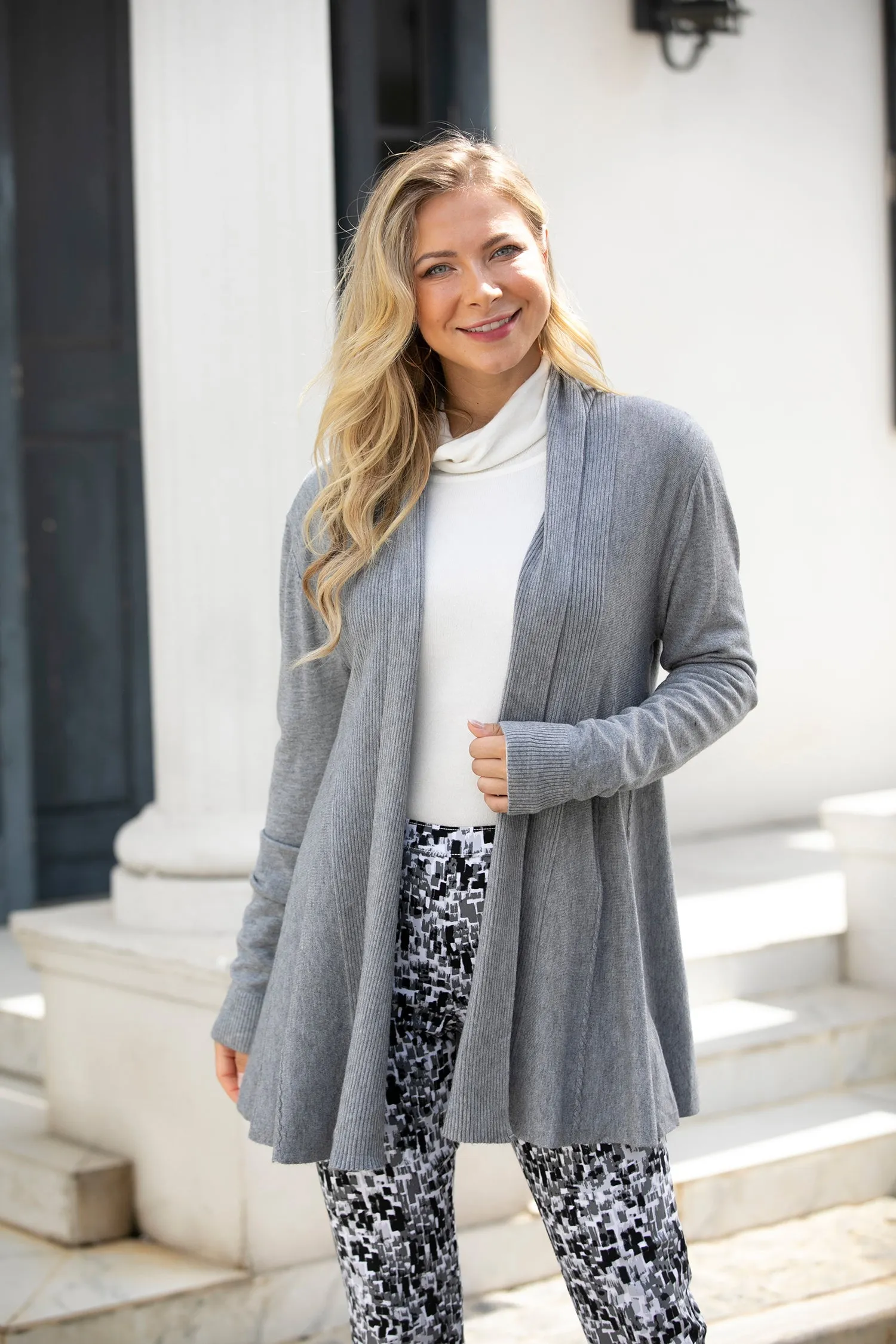 Luxurious Cashmere Feel Open Cardigan