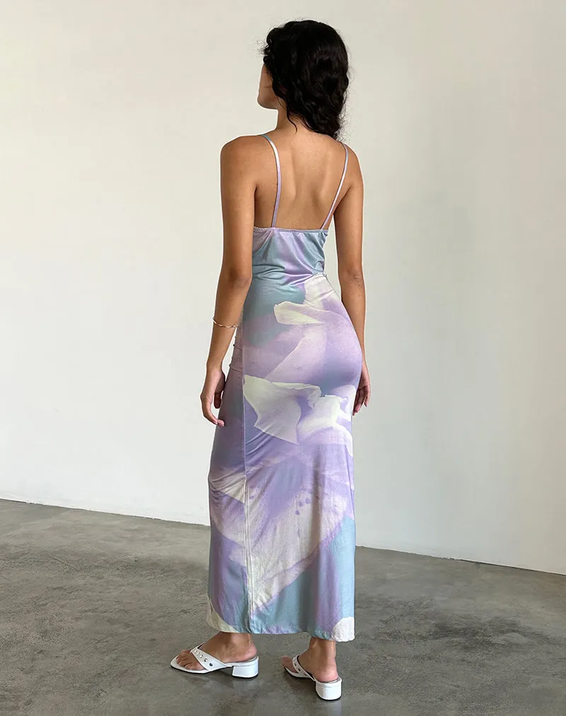 Norila Cami Maxi Dress in Slinky Orchid Petals Lilac