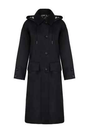 Oversize Hooded Trench Coat (Final Sale)