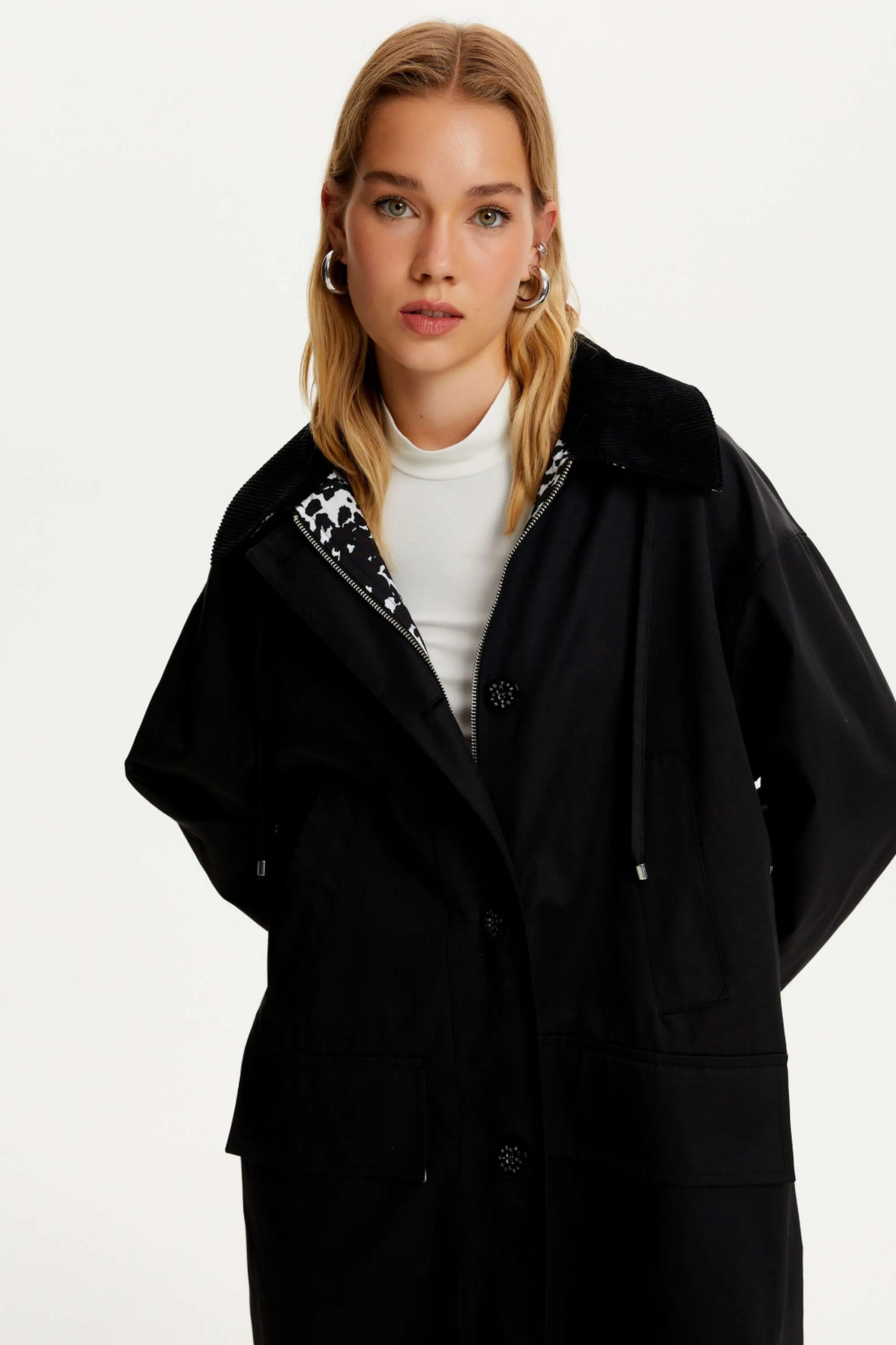 Oversize Hooded Trench Coat (Final Sale)