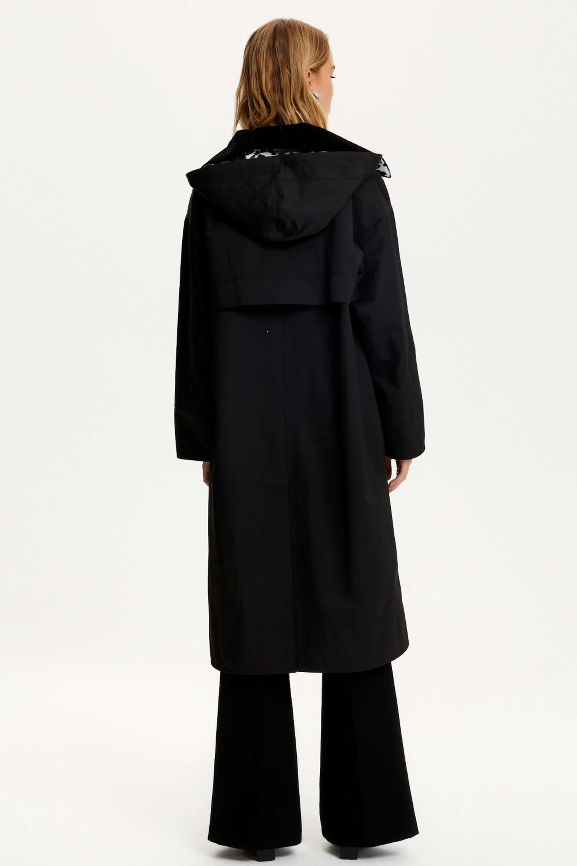 Oversize Hooded Trench Coat (Final Sale)