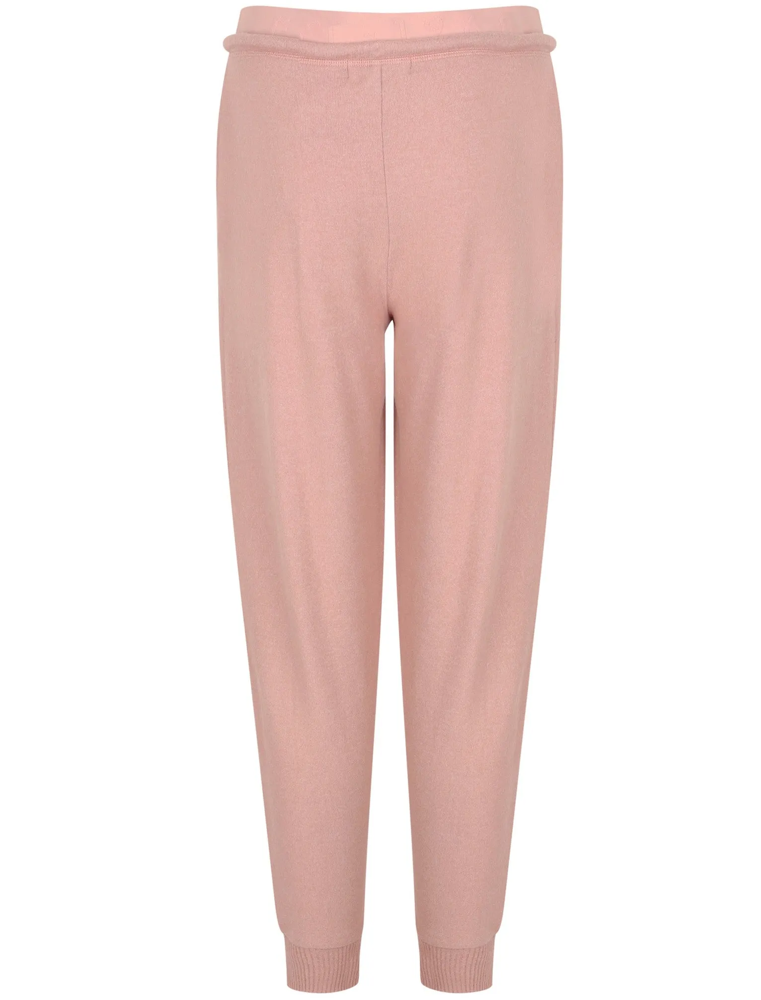 Papera Brushed Jersey Knit Cuffed Joggers In Dusky Pink - Tokyo Laundry Active