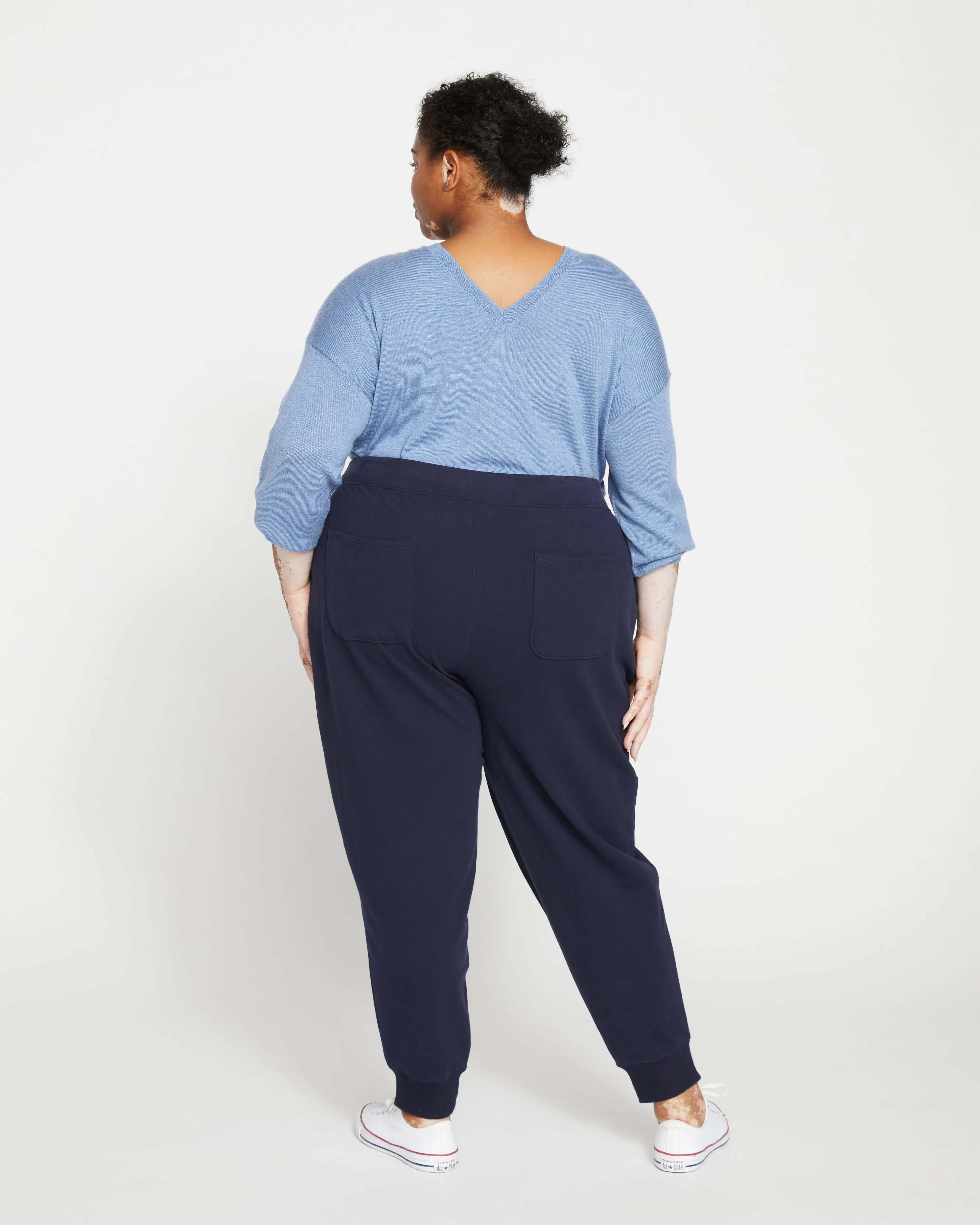 Peachy Terry Drawstring Jogger - Midnight