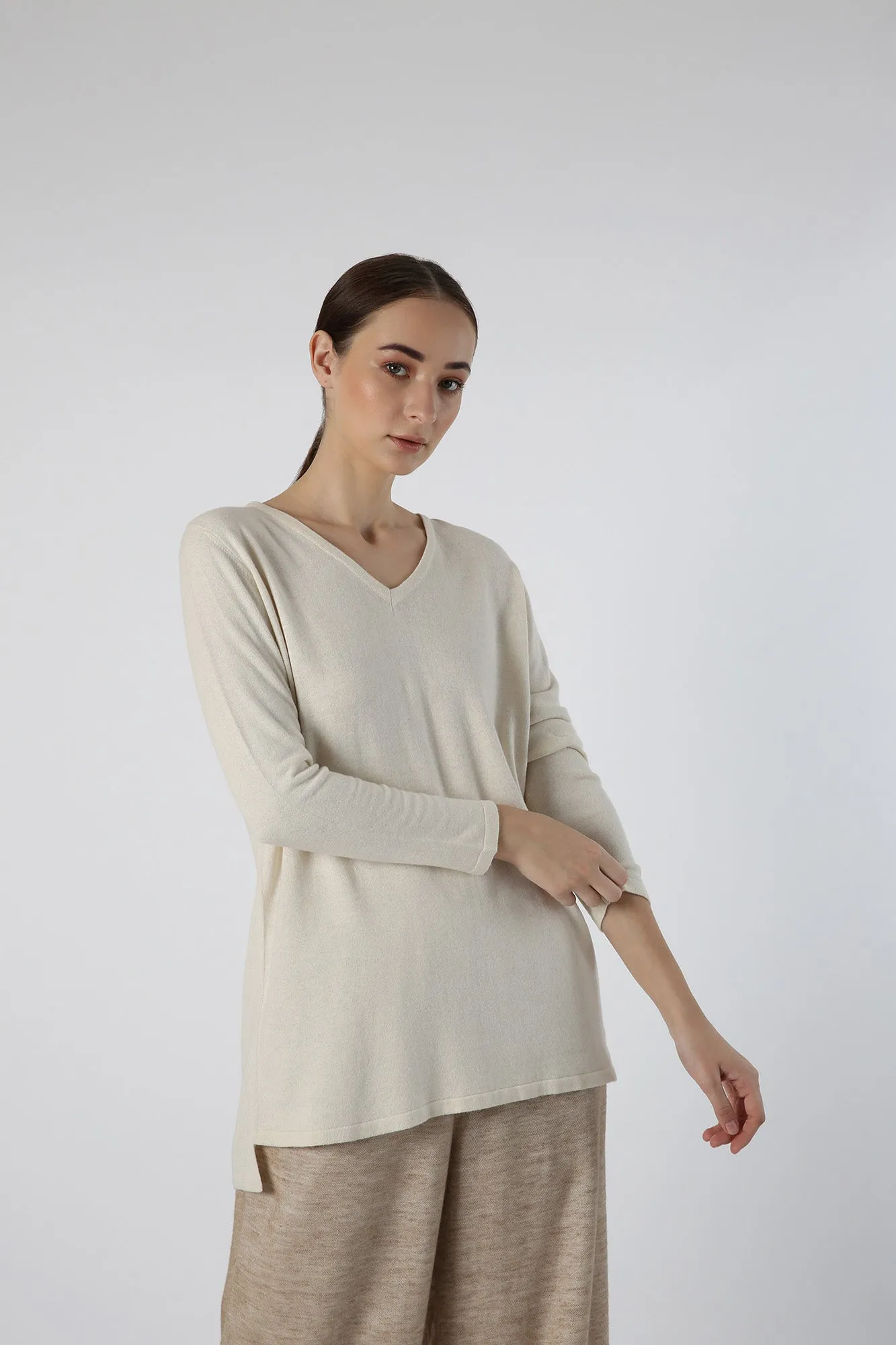 Pure Cashmere V-neck Sweater