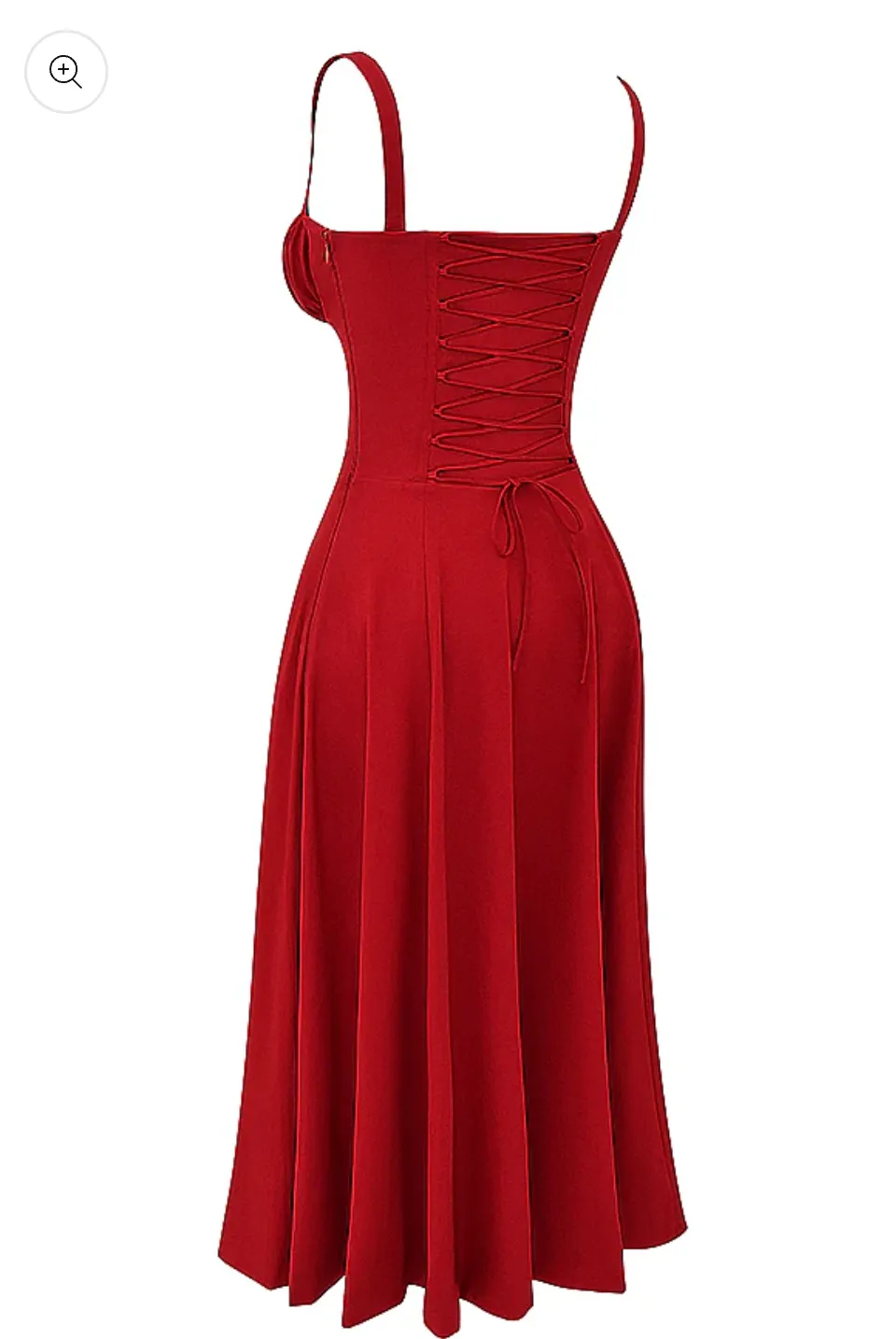 Red  maxi Bustier A-line Dress