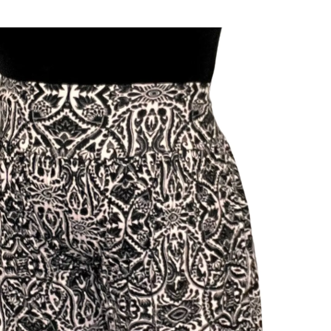 ROCKTHOSECURVES BLACK WHITE PAISLEY HAREM PANTS ALI BABA TROUSERS