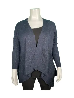 Sparkly Blue Fine Knit Cardigan