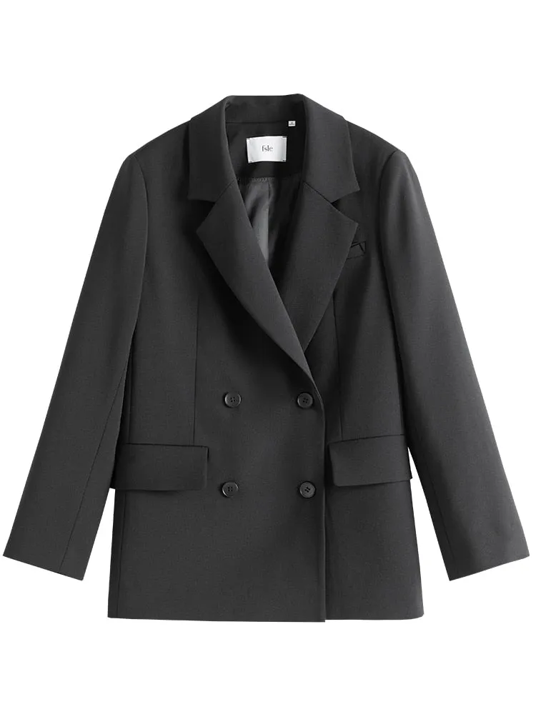 Stylish Business Double Breasted Blazer Coat