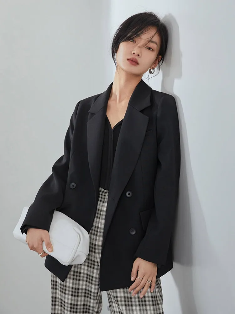 Stylish Business Double Breasted Blazer Coat